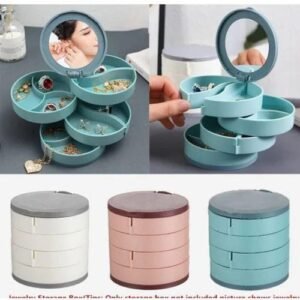 Alternative view of New Rotating Jewelry Box Four Layers Jewelry Packaging Box Accessories Jewelry Packaging Box