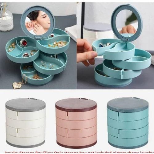 New Rotating Jewelry Box Four Layers Jewelry Packaging Box Accessories Jewelry Packaging Box - Image 2