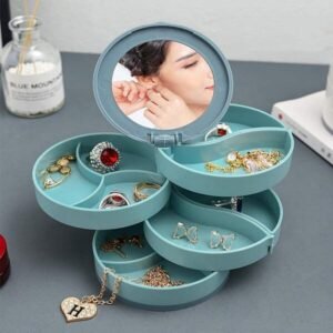 New Rotating Jewelry Box Four Layers Jewelry Packaging Box Accessories Jewelry Packaging Box