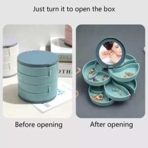 New Rotating Jewelry Box Four Layers Jewelry Packaging Box Accessories Jewelry Packaging Box - Image 4