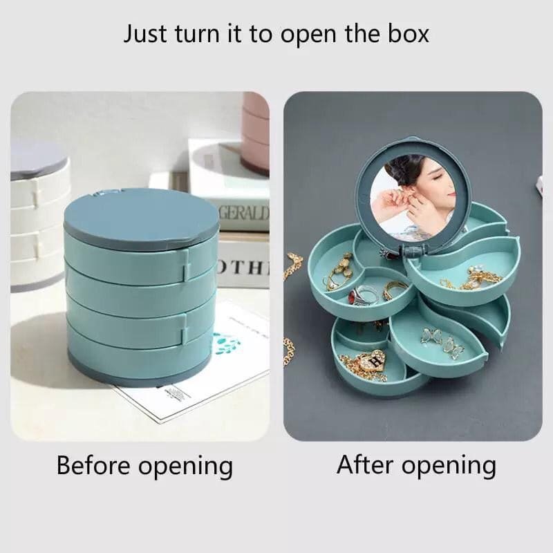 New Rotating Jewelry Box Four Layers Jewelry Packaging Box Accessories Jewelry Packaging Box - Image 4