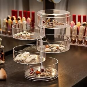 Rotating Acrylic Jewelry Organizer Box - Image 3