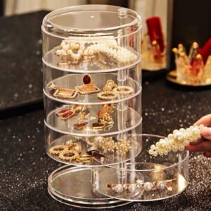 Rotating Acrylic Jewelry Organizer Box