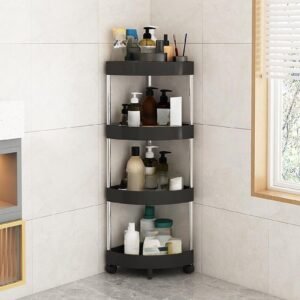 4-Tier Corner Bathroom Storage Rack