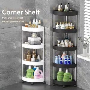 Alternative view of 4-Tier Corner Bathroom Storage Rack