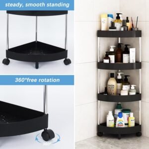 4-Tier Corner Bathroom Storage Rack - Image 3