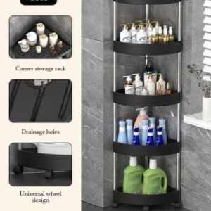 4-Tier Corner Bathroom Storage Rack - Image 4